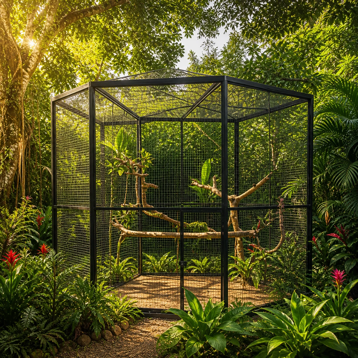 Large aviary project in the jungle